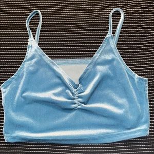 velvet blue tank top